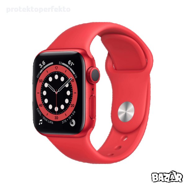 Силиконова каишка Apple watch 7 – 45mm, червена, снимка 1