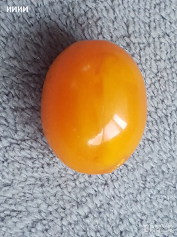 Зърно кехлибар от броеница, снимка 1