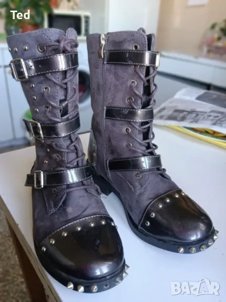 Ботуши, боти качествени с капси, 37-39 номер, снимка 1