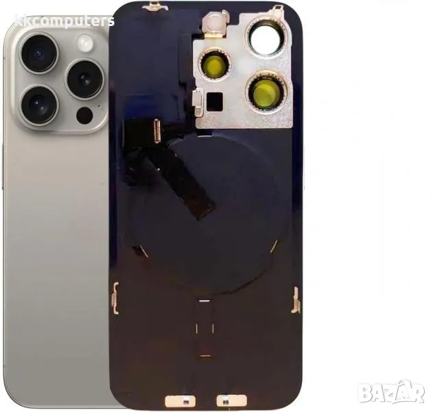 Капак батерия / Задно стъкло Оборудван за iPhone 15 Pro Max 6.7 / Бял / Баркод : 483836, снимка 1