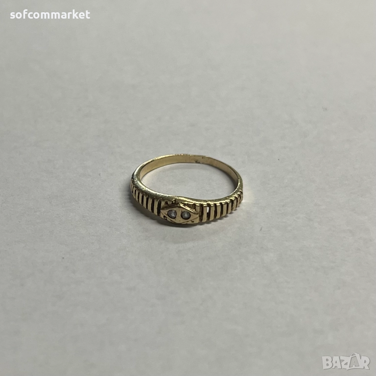 Златен пръстен 14К - 1,23 гр, снимка 1