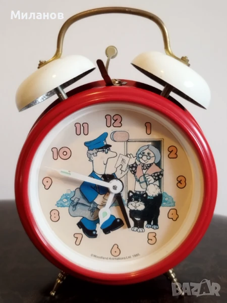 Стар механичен будилник, настолен часовник, снимка 1