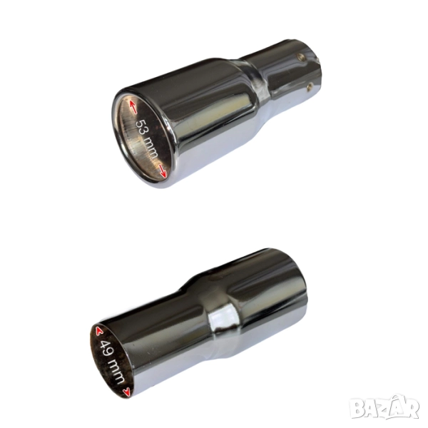 Накрайник ауспух НТ 301 входа-49мм изхода-53мм, снимка 1