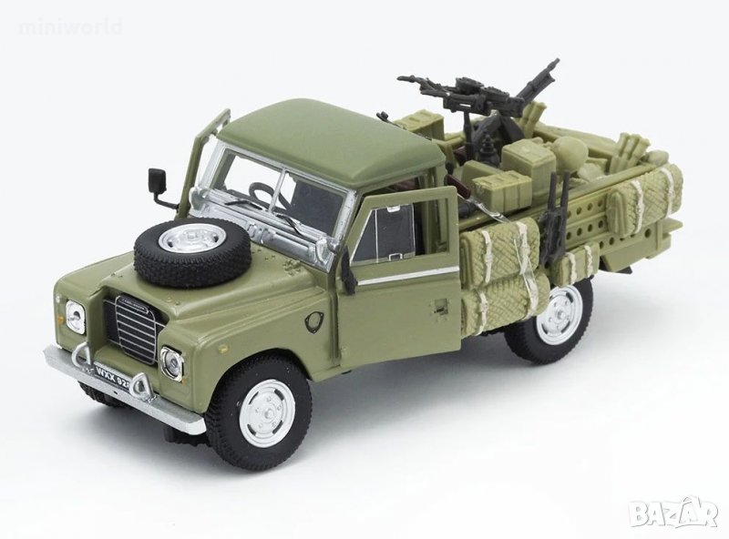Land Rover III 109 Military Pickup 1987 - мащаб 1:43 на Cararama/Oxford моделът е нов в кутия, снимка 1