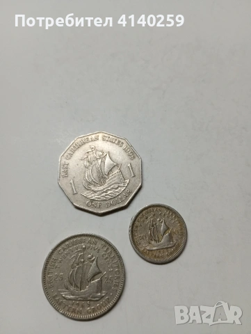 ИЗТОЧНИ КАРИБИ МОНЕТИ 1 ДОЛАР 1995 Г 25 ЦЕНТА 1965 Г , снимка 3 - Нумизматика и бонистика - 53183695