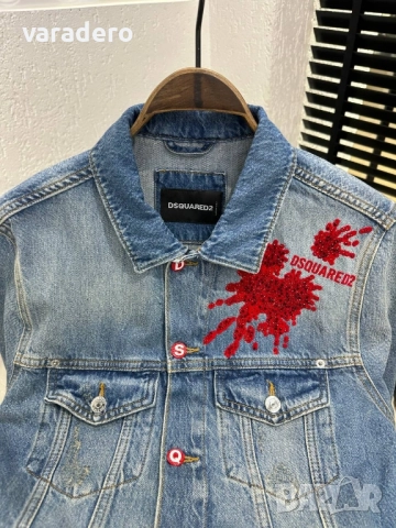 Мъжко дънково яке Dsquared , снимка 3 - Якета - 51545606