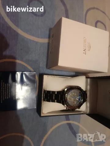 Orient FTV00005B Enterprise Chronograph Date Blue Мъжки кварцов часовник НОВ, снимка 4 - Мъжки - 49818998