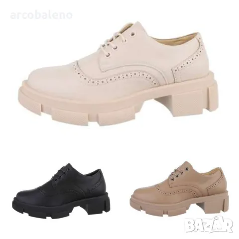 Дамски обувки с връзки, 3цвята 