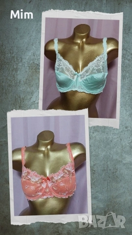 LISE CHARMEL 85 D Дантелен сутиен в розово и светло зелено