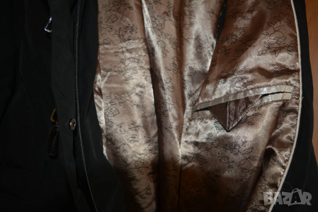 🧥 Дамско есенно/зимно черно яке от шушляк с гъши пух; 3XL÷4XL., снимка 3 - Якета - 52915438