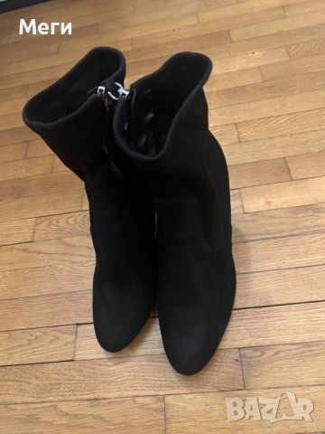 Дамски боти на ток от естествен велур Steve Madden, снимка 2 - Дамски боти - 51476540