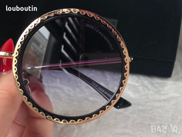 Dolce & Gabbana DG Дамски слънчеви очила кръгли овални , снимка 11 - Слънчеви и диоптрични очила - 38767143