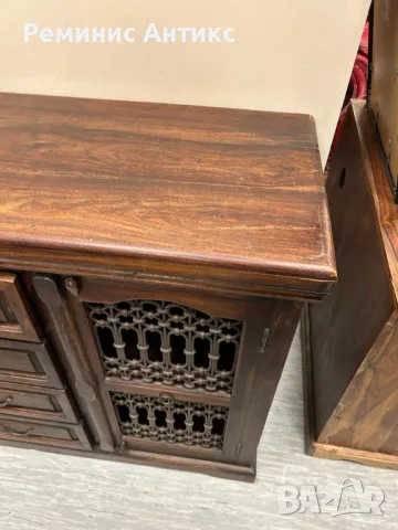 Бюфет шкаф от палисандрово дърво и ковано желязо., снимка 3 - Бюфети - 45318079