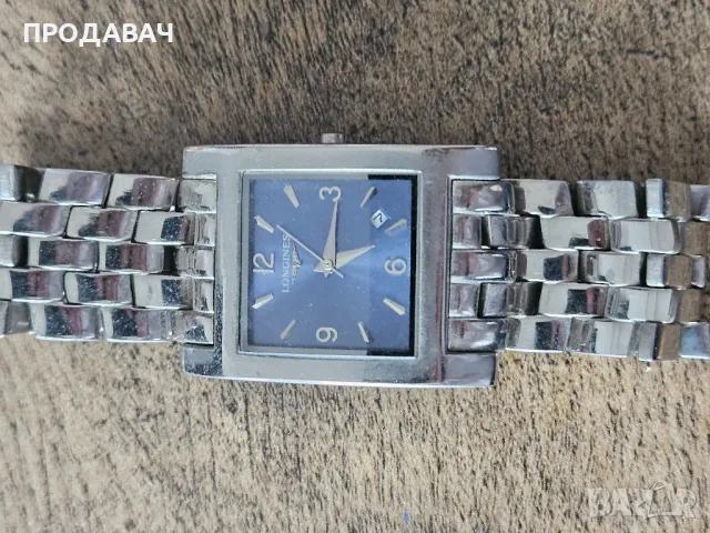 Часовник Longines, изцяло от неръждаема стомана, EFCO, квадратен циферблат