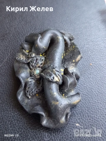 Винтидж Арт брошка от полимерна глина ретро стил 10893, снимка 3 - Други - 51395781