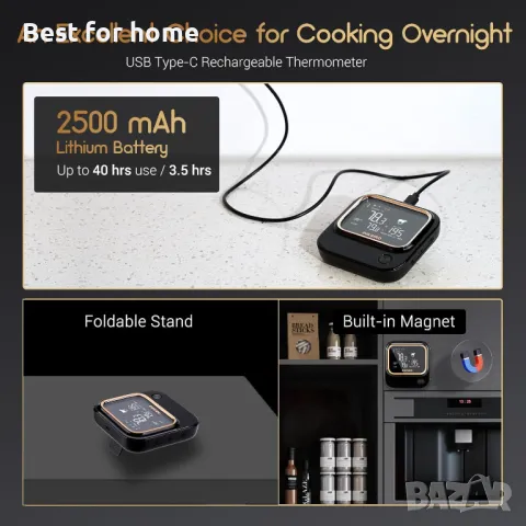  WiFi & Bluetooth 5.1 Термометър за месо, снимка 5 - Други - 49505431