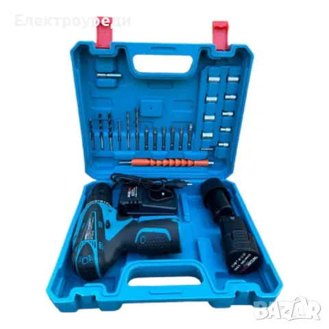 Немски Двускоростен Винтоверт WerkBull 25 части + две батерии 24v 3Ah