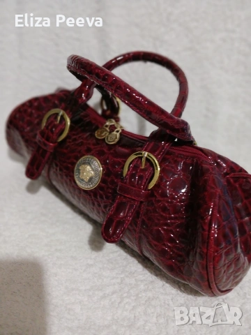 Чанта в цвят бордо, снимка 3 - Чанти - 53480081