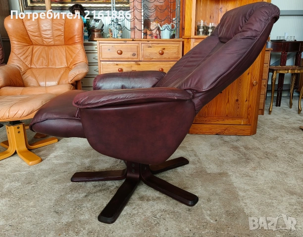 4007 Relax кресло от естествена кожа , снимка 2 - Дивани и мека мебел - 53596251