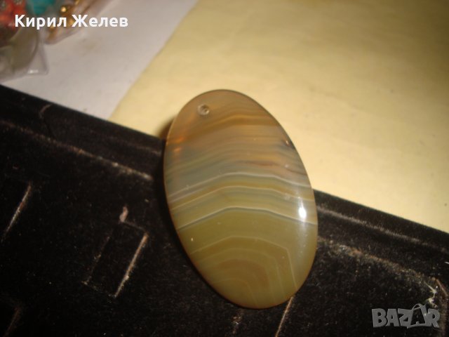 АРТ СКЪПОЦЕНЕН МЕДАЛЬОН ОРФЕЕВ АХАТ МАЙСТОРСКИ ПОЛИРАН ШЛИФОВАН 23569, снимка 3 - Колиета, медальони, синджири - 33422965