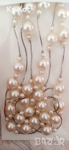 Красив дамски мънистен гердан, снимка 4 - Колиета, медальони, синджири - 39411648