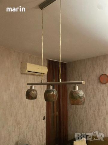 Продавам комплект полилеи, абажури, снимка 4 - Лампи за таван - 52424914