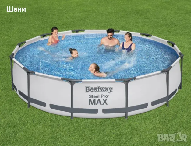 BESTWAY Фамилен басейн с метална рамка STEEL PRO MAX 366x76 см, снимка 1