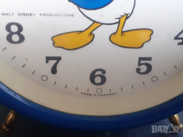 Анимиран часовник будилник Donald Duck Walt Disney Germany, снимка 5 - Антикварни и старинни предмети - 50862794