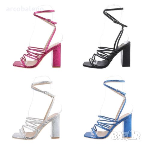 Дамски сандали на висок ток, 4цвята - 023, снимка 1 - Сандали - 40314439