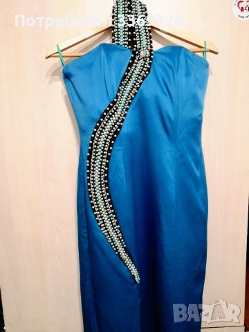 Тюркоазена бутикова рокля - Италия 🇮🇹, снимка 15 - Рокли - 36695605