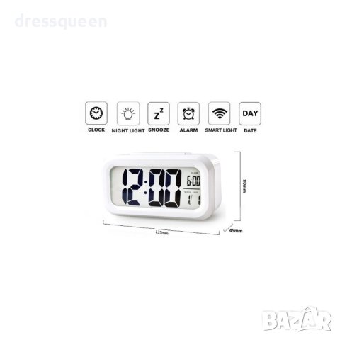 1019 Дигитален часовник с термометър и аларма за събуждане, снимка 3 - Други - 44010973