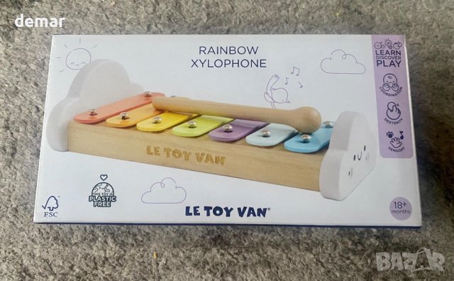 Le Toy Van Образователна музикална играчка ксилофон за малки деца , снимка 7 - Образователни игри - 43117651