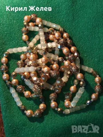 Стара РЕТРО ОГЪРЛИЦА с ЧЕШКИ ПЕРЛИ и МЪНИСТА ОГЪРЛИЦА МАЙСТОРСКА РЪЧНА АРТ ИЗРАБОТКА 47357, снимка 15 - Антикварни и старинни предмети - 47220395