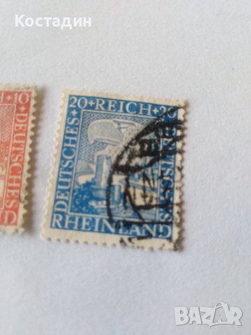 Пощенска марка 3бр - Германия райх 1925, снимка 4 - Филателия - 40020746