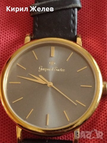 Модерен дамски часовник с кожена каишка GASPARD SARTRE WATER-RESISTANT 5 ATM стилен 42567, снимка 3 - Дамски - 43741224