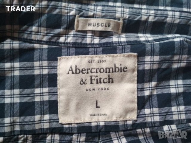 Abercrombie & Fitch, мъжка спортна риза, 100% памук, снимка 13 - Ризи - 19397617