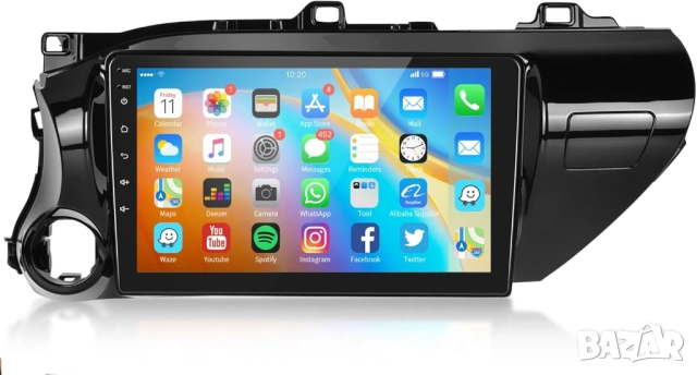 Мултимедия за Toyota Hilux, AN120 Андроид навигация, Carplay, Android AUTO, 2DIN, Тойота Hilux 15-19, снимка 4 - Аксесоари и консумативи - 53607244