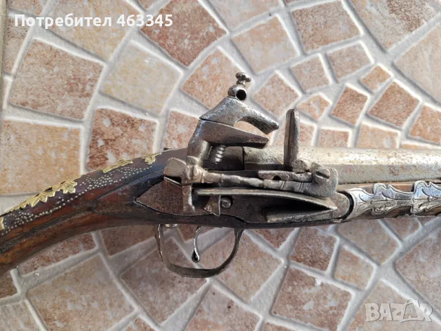арнаутски пистолет, пищов, кремъклия, евзалия, снимка 11 - Антикварни и старинни предмети - 49087454