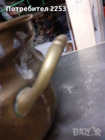 Старо бронзово котле(кашпа)., снимка 2 - Декорация за дома - 34849796