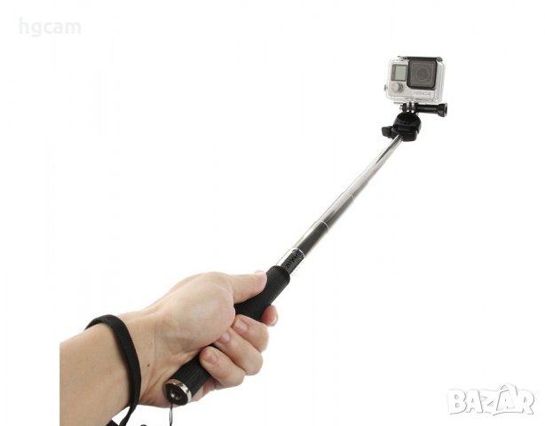 Монопод (селфи стик) 100см за екшън камери GoPro и други, снимка 2 - Чанти, стативи, аксесоари - 10533970