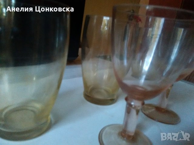 Старинни тънкостенни чаши 50-те г.5 бр., снимка 9 - Антикварни и старинни предмети - 27004135