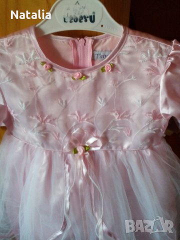 Рокличка за принцеса-Розово бижу"Tiny Princess", снимка 9 - Бебешки рокли - 27499270