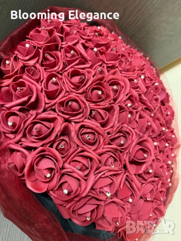 Вечна класика в 101 червени рози, снимка 2 - Подаръци за жени - 52253252