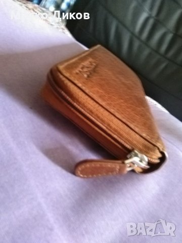 Hortozol маркова нова чантичка с цип естествена кожа 230х95мм за тютюн лула запалка и други, снимка 4 - Табакери - 43701897