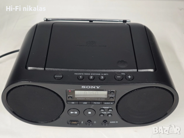 FM радио касетофон USB плейър CD плейър SONY ZS-PS50, снимка 3 - Радиокасетофони, транзистори - 52710022