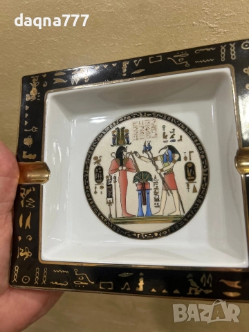 Великолепен пепелник с тема от египетската митология FM Фатхи Махмуд., снимка 12 - Антикварни и старинни предмети - 52822018