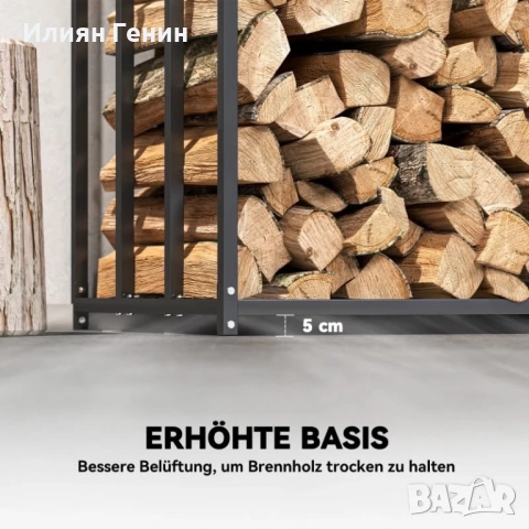 Стойка за дърва за огрев Outsunny, снимка 7 - Други - 52488503