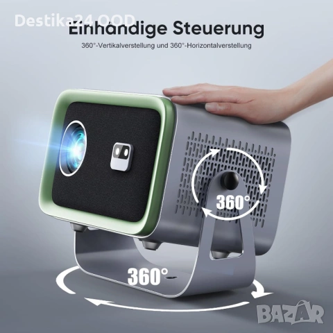 4K WiFi Bluetooth проектор Full HD 360 градуса авто фокус, прожектор, снимка 3 - Друга електроника - 53472661