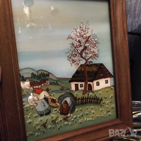 Картина найвизъм в дървена рамка , снимка 3 - Картини - 40361683