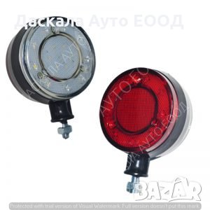 ЛЕД LED габарити за огледало , ОБЕЦИ , червено-бяло, 12-24V , снимка 2 - Аксесоари и консумативи - 35436220